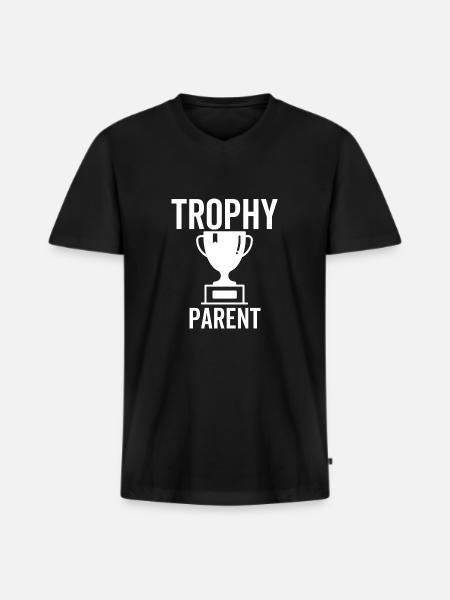Trophy Parent - Men's Premium Organic T-shirt with V-neck - black
