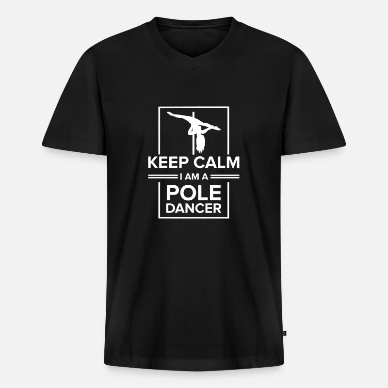 Dancing Dance Music - Männer Premium Bio T-Shirt mit V-Ausschnitt - Schwarz