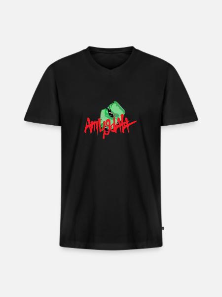 Amygdala 2 - Männer Premium Bio T-Shirt mit V-Ausschnitt - Schwarz