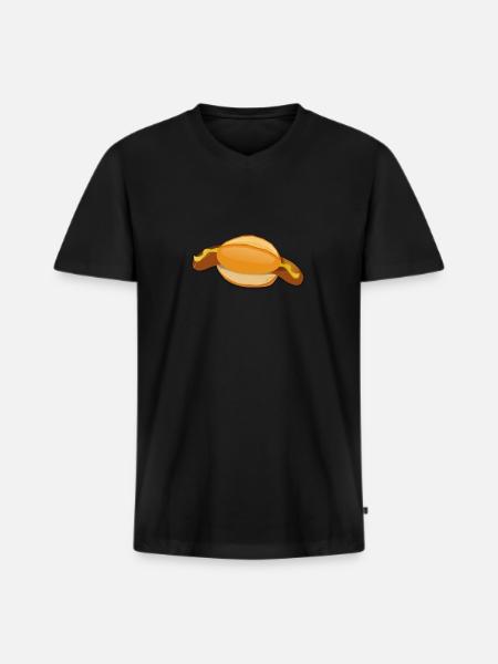 Thüringer Bratwurst Wurst Rostbratwurst - Männer Premium Bio T-Shirt mit V-Ausschnitt - Schwarz