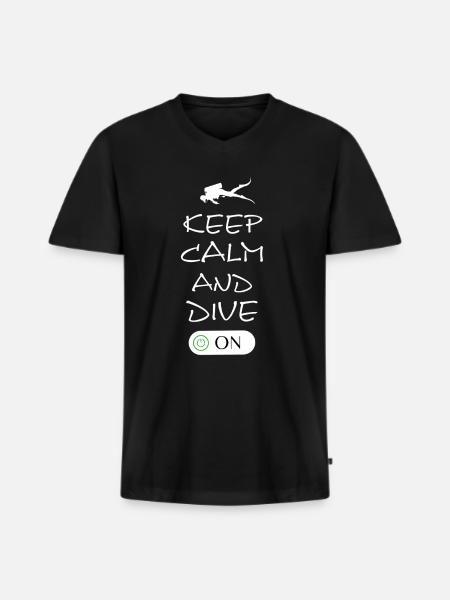 tauchen diving - Männer Premium Bio T-Shirt mit V-Ausschnitt - Schwarz