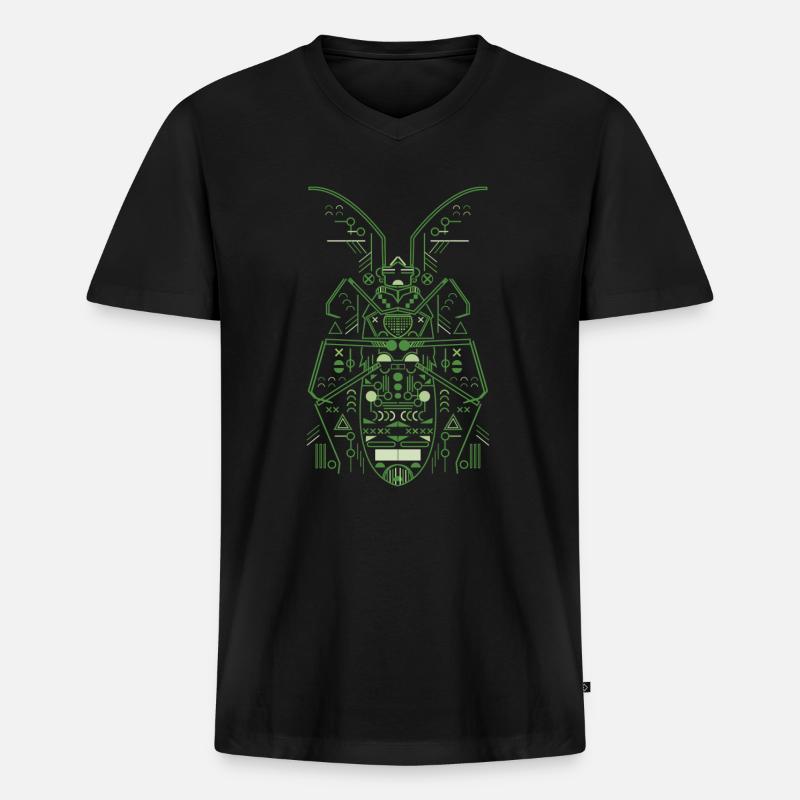 Fehler - Männer Premium Bio T-Shirt mit V-Ausschnitt - Schwarz