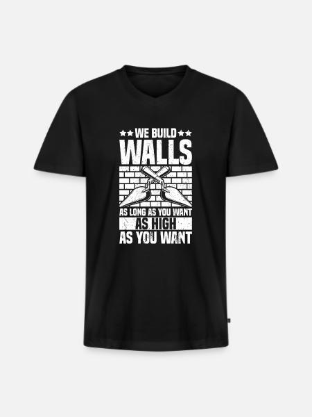 Bricklayer Brick Layer Brickmason Mason - Men's Premium Organic T-shirt with V-neck - black