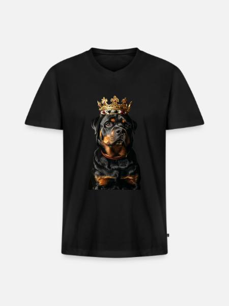 Rottweiler - T-shirt encolure en V Premium bio Homme - noir