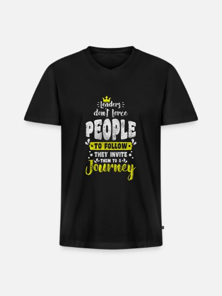 Colleague Success - Men's Premium Organic T-shirt with V-neck - black