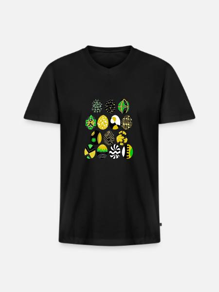 Ostereier - Männer Premium Bio T-Shirt mit V-Ausschnitt - Schwarz