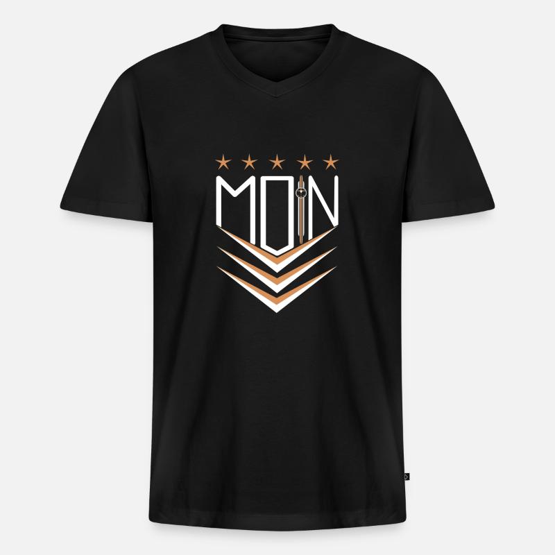 moin moin - Männer Premium Bio T-Shirt mit V-Ausschnitt - Schwarz