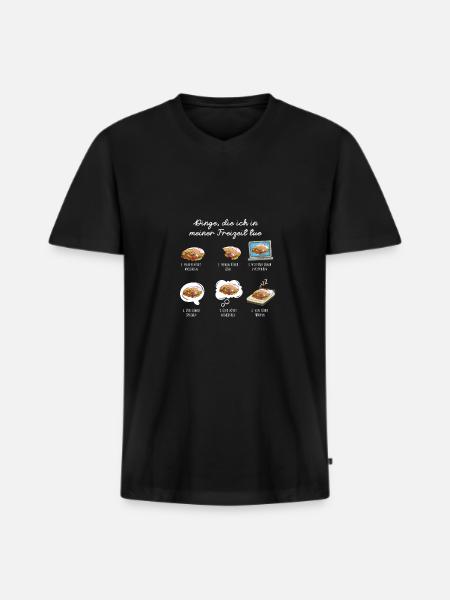 Döner Freizeit Döner Liebhaber - Männer Premium Bio T-Shirt mit V-Ausschnitt - Schwarz
