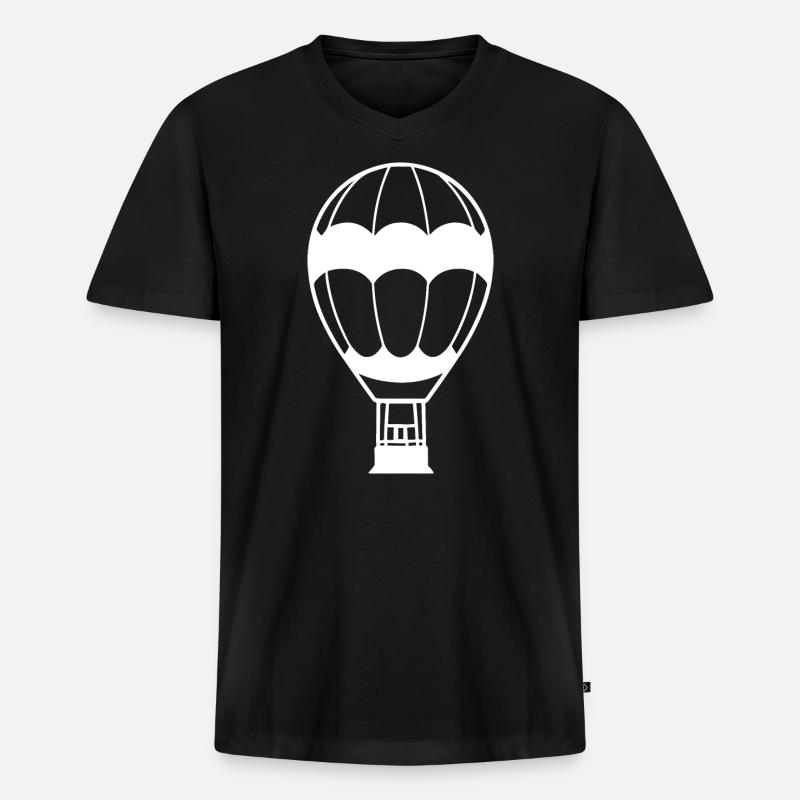 Luftballon - Männer Premium Bio T-Shirt mit V-Ausschnitt - Schwarz