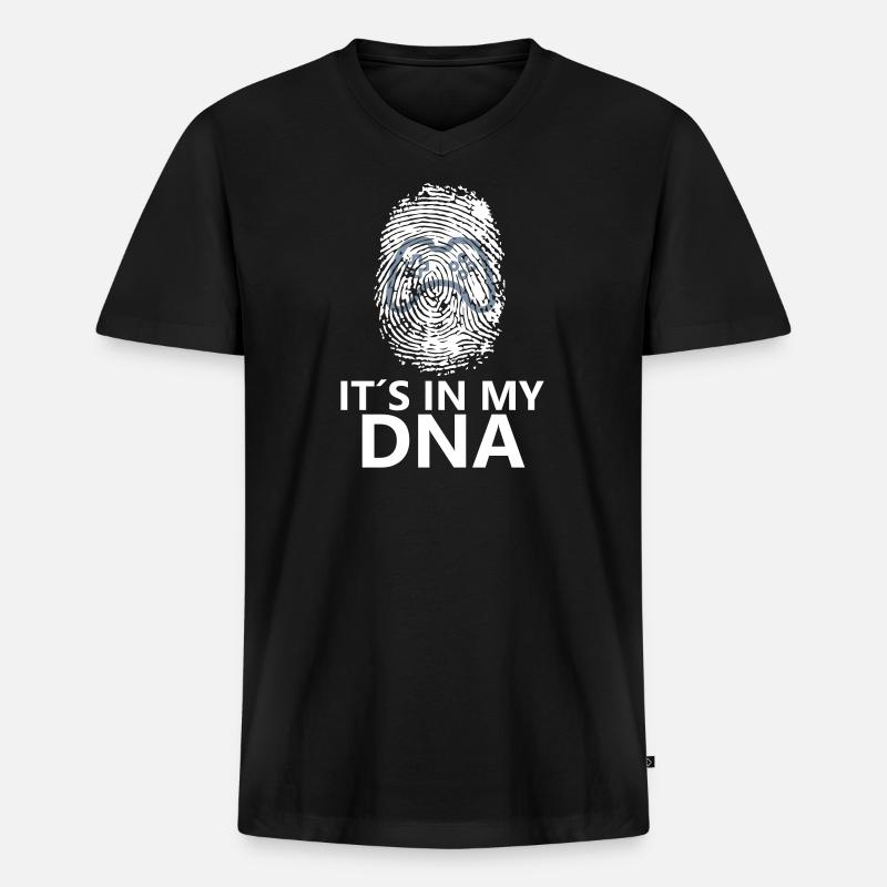 Its in my dna - Männer Premium Bio T-Shirt mit V-Ausschnitt - Schwarz