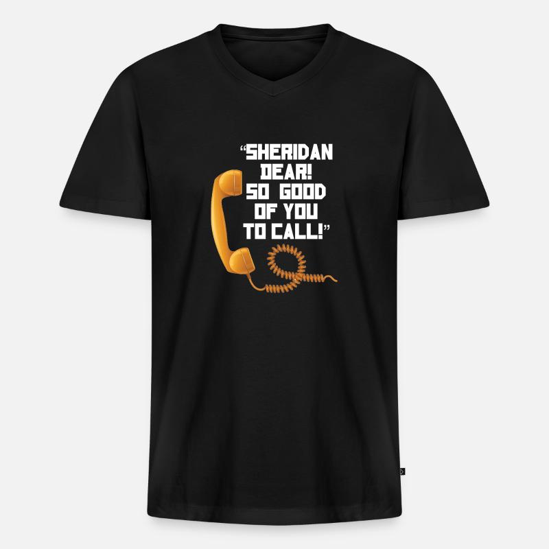 Hyazinthen-Eimer - Männer Premium Bio T-Shirt mit V-Ausschnitt - Schwarz