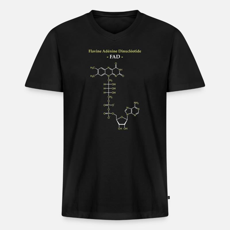 ADF Flavin-Adenin-Cofaktor - Männer Premium Bio T-Shirt mit V-Ausschnitt - Schwarz