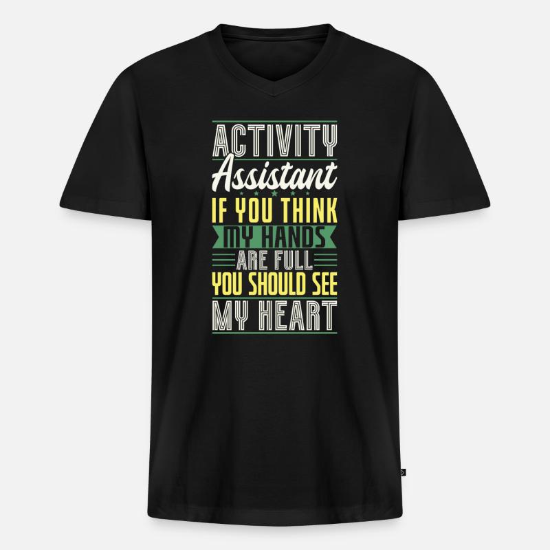Activity Assistant Appreciation - Männer Premium Bio T-Shirt mit V-Ausschnitt - Schwarz