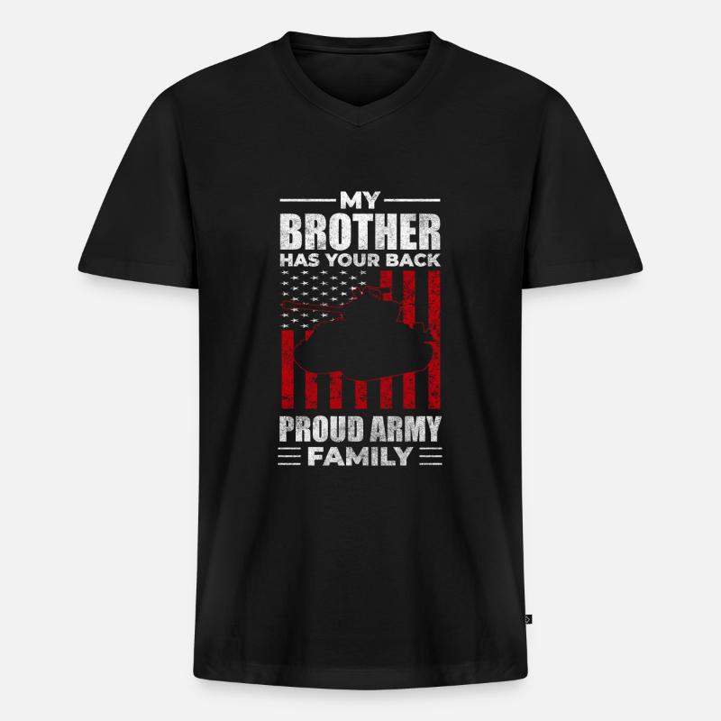 Leopard Soldat Feuerkraft - Männer Premium Bio T-Shirt mit V-Ausschnitt - Schwarz