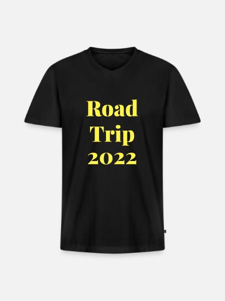 road trip 2022 - T-shirt encolure en V Premium bio Homme - noir