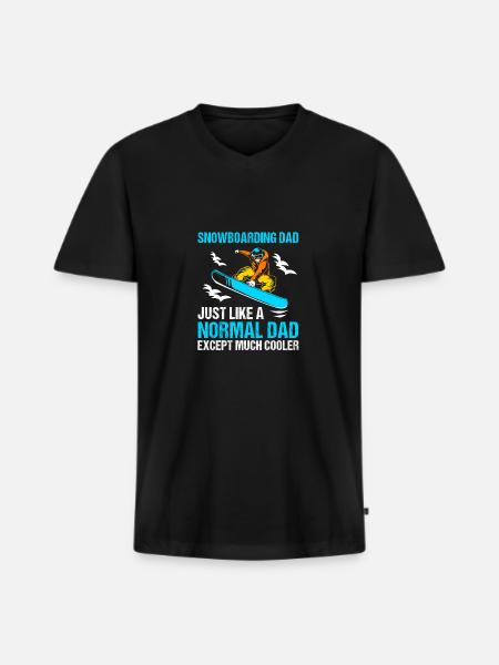 Snowboard Snowboarding Snowboard Holidays Snowboarders - Men's Premium Organic T-shirt with V-neck - black