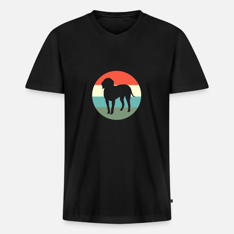 Redbone Coonhound - Männer Premium Bio T-Shirt mit V-Ausschnitt - Schwarz