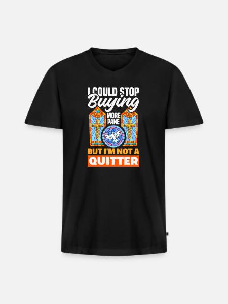 Buntglas-kunst Buntglas-künstler - Männer Premium Bio T-Shirt mit V-Ausschnitt - Schwarz