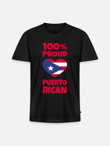Puerto Ricans - Men's Premium Organic T-shirt with V-neck - black