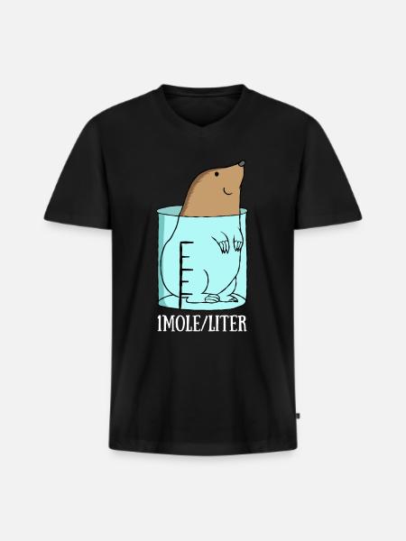 chimie - T-shirt encolure en V Premium bio Homme - noir