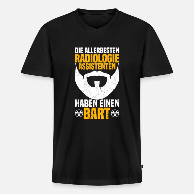 MTRA Medizinisch-Technischer Radiologie Assistent - Männer Premium Bio T-Shirt mit V-Ausschnitt - Schwarz