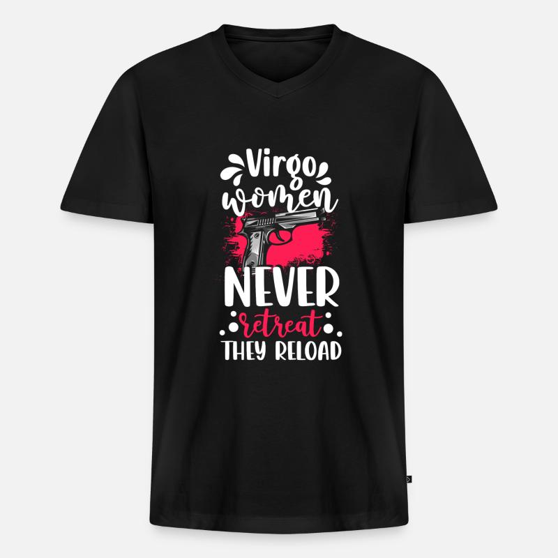 Horoskop Erde Aberglaube - Männer Premium Bio T-Shirt mit V-Ausschnitt - Schwarz