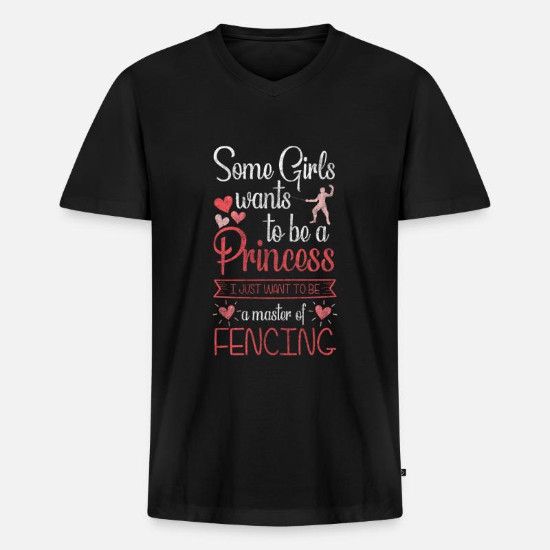 Fechtsport Kampf Tradition - Männer Premium Bio T-Shirt mit V-Ausschnitt - Schwarz