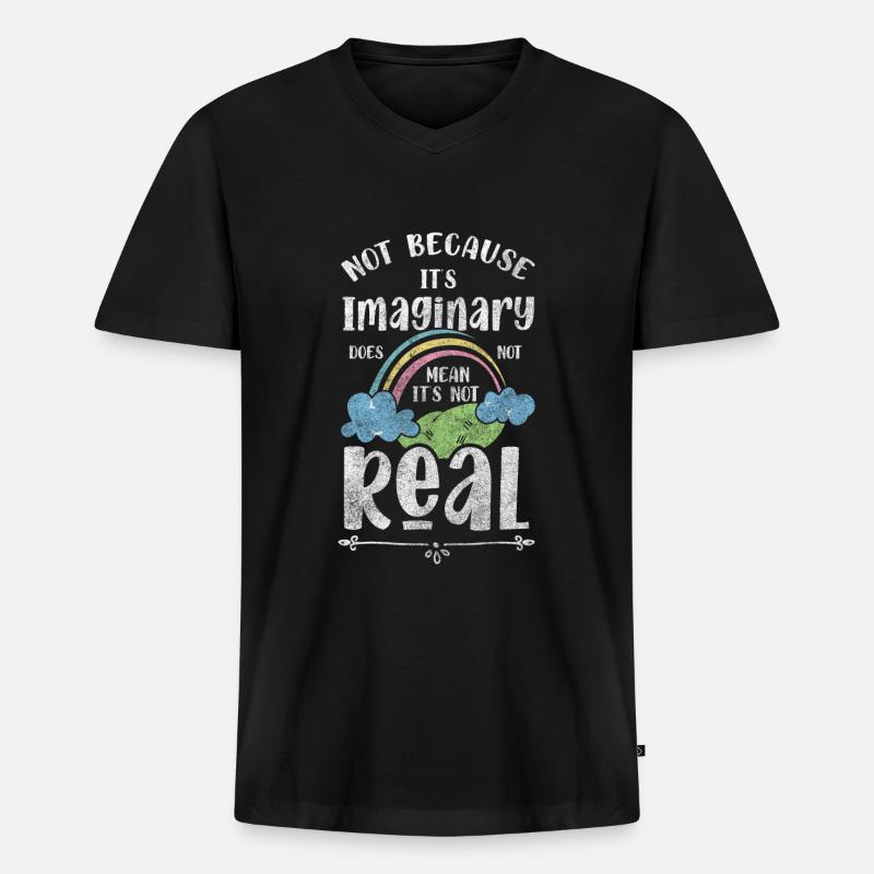Elfe Kind Prinzessin Tochter - Männer Premium Bio T-Shirt mit V-Ausschnitt - Schwarz