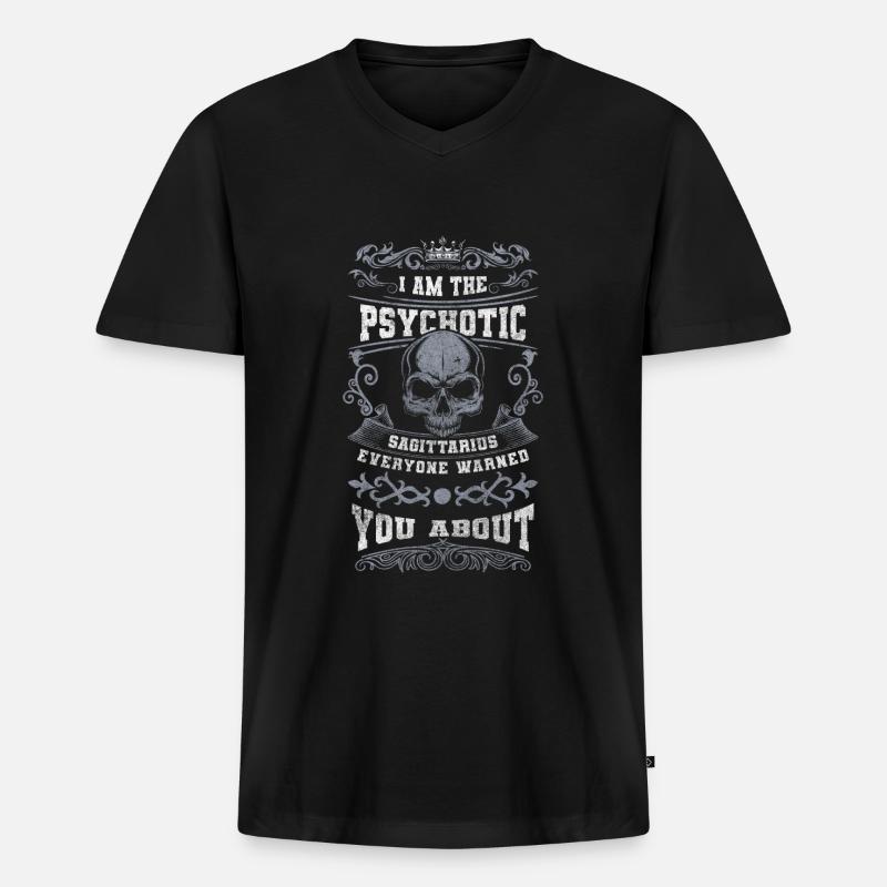 Horoskop Dezember Astrologie - Männer Premium Bio T-Shirt mit V-Ausschnitt - Schwarz