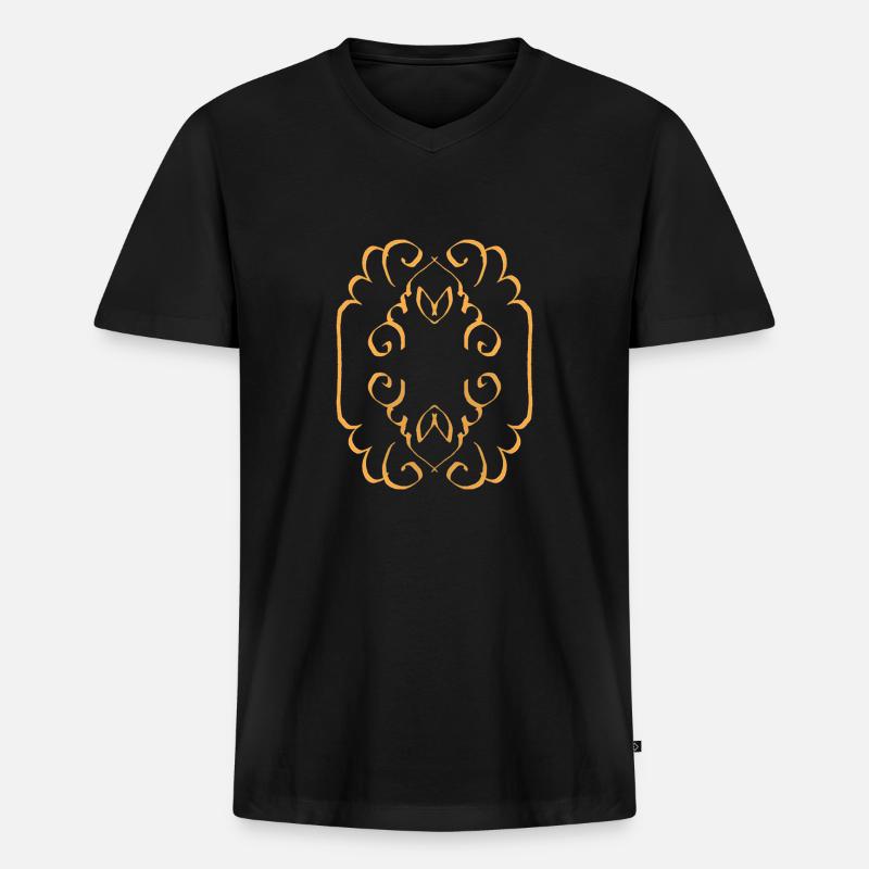 Kunst - Männer Premium Bio T-Shirt mit V-Ausschnitt - Schwarz