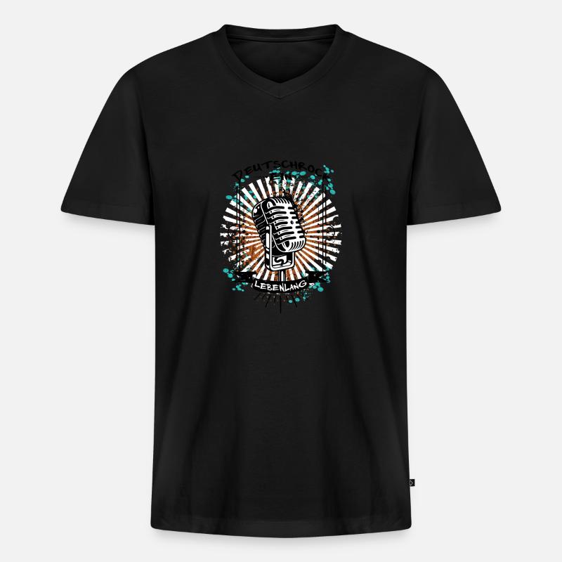 Slice6 - Männer Premium Bio T-Shirt mit V-Ausschnitt - Schwarz
