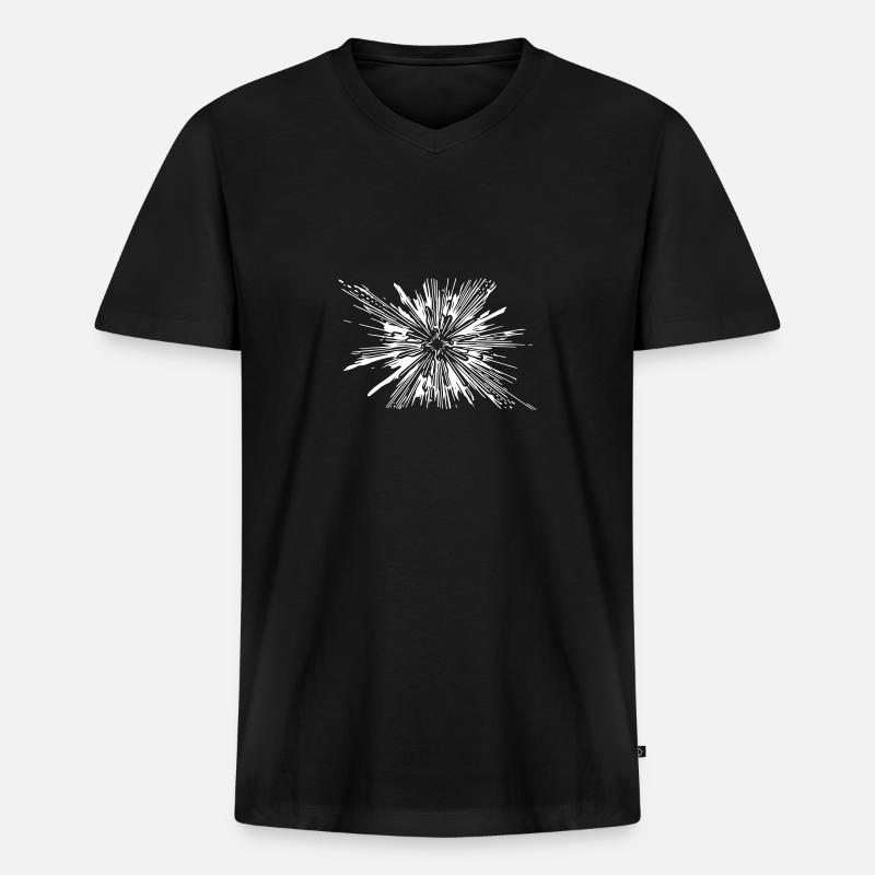 Vector Splash Explosion - Männer Premium Bio T-Shirt mit V-Ausschnitt - Schwarz