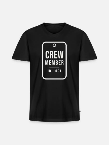 Événement du personnel de l’équipe d’identification des membres d’équipage Tag Tag Badge - T-shirt encolure en V Premium bio Homme - noir