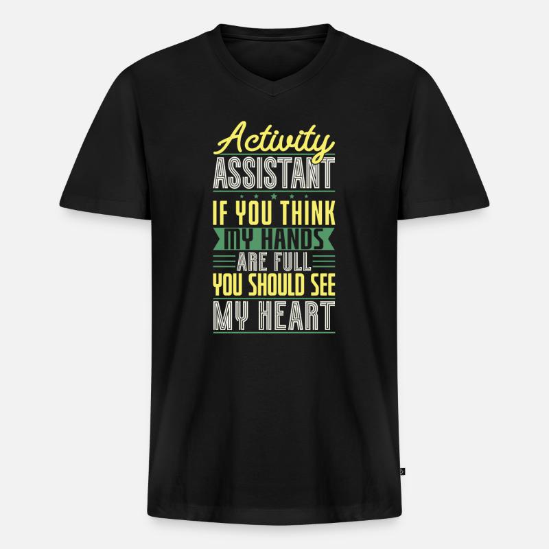 Activity Assistant Appreciation - Männer Premium Bio T-Shirt mit V-Ausschnitt - Schwarz