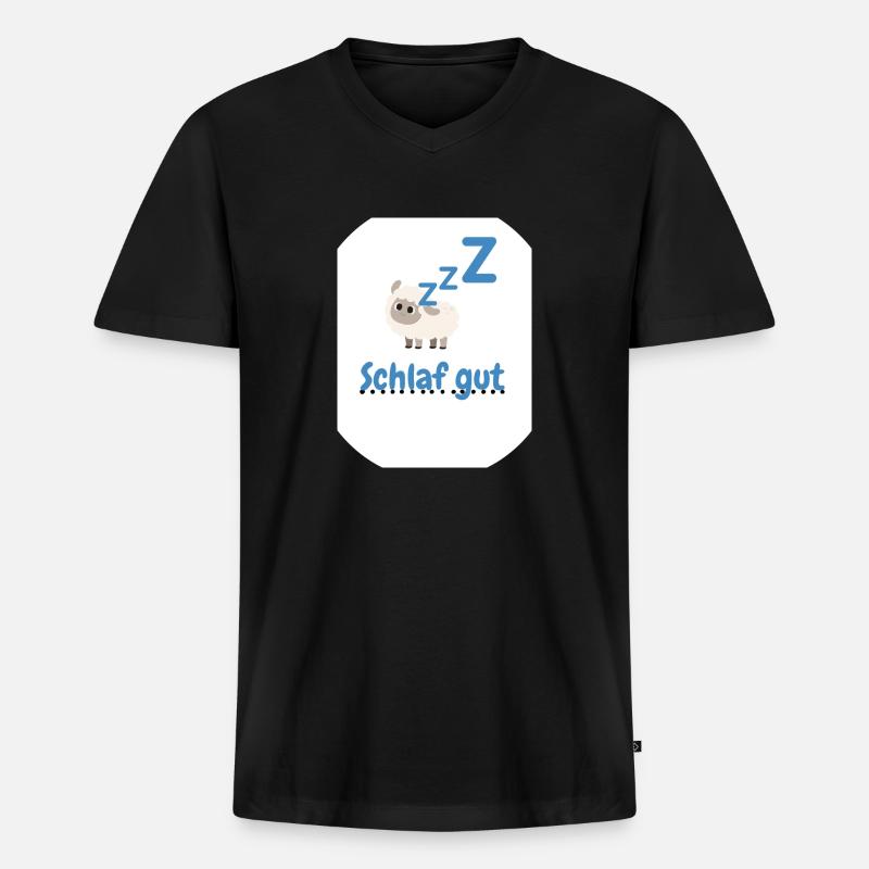 Schaf gut - Männer Premium Bio T-Shirt mit V-Ausschnitt - Schwarz
