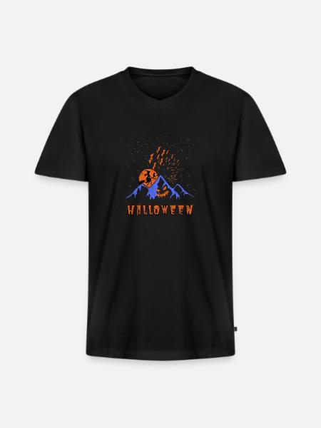 Halloween Hills - Men's Premium Organic T-shirt with V-neck - black