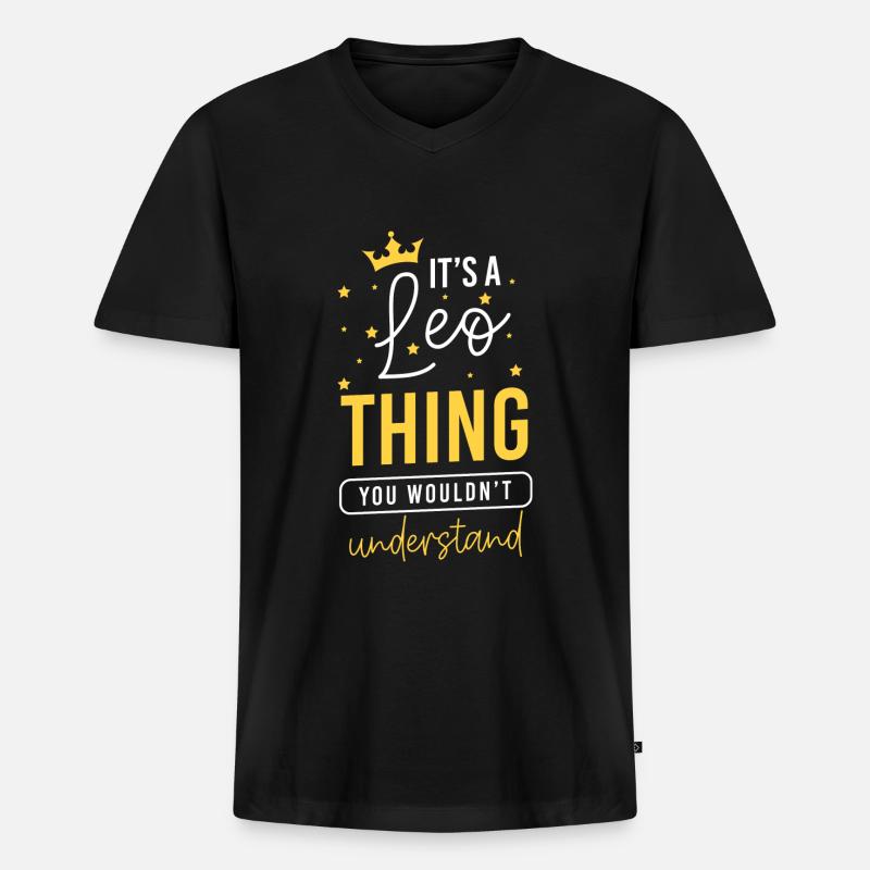 Sternzeichen Konstellation Glück - Männer Premium Bio T-Shirt mit V-Ausschnitt - Schwarz
