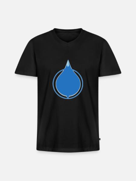 Water Drop - T-shirt encolure en V Premium bio Homme - noir