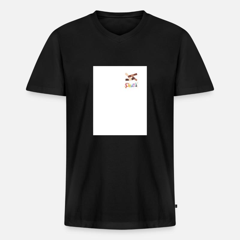 Pride - Männer Premium Bio T-Shirt mit V-Ausschnitt - Schwarz