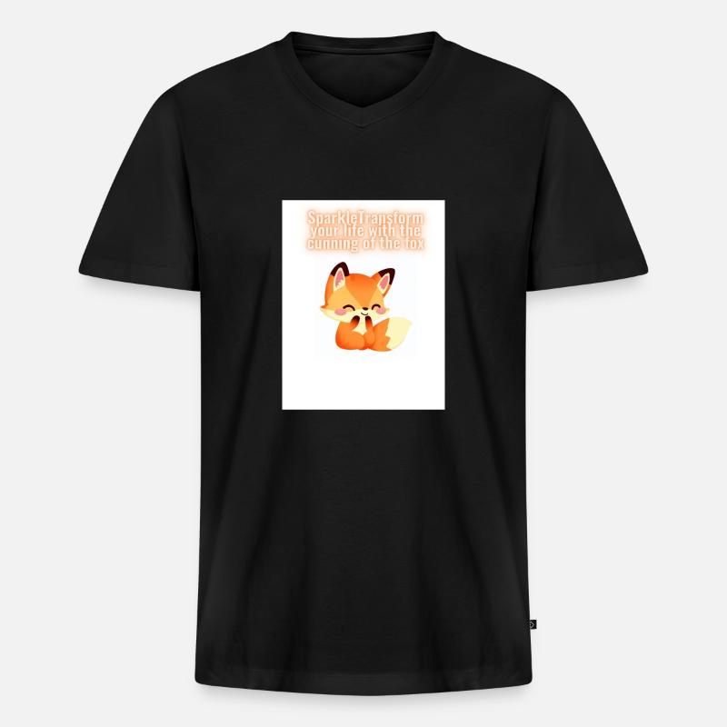 Funkelnde Transformation - Männer Premium Bio T-Shirt mit V-Ausschnitt - Schwarz