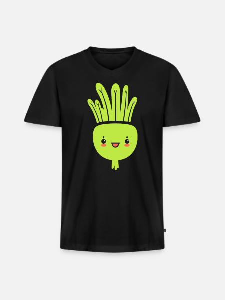 celery - Men's Premium Organic T-shirt with V-neck - black