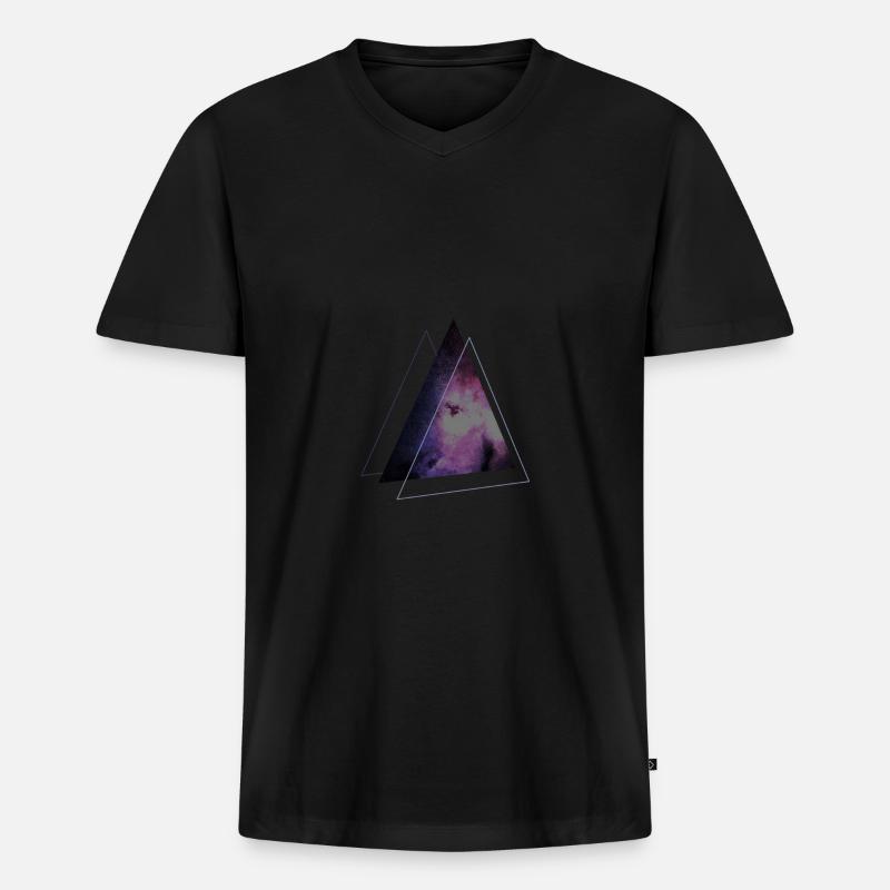 space triangle - Männer Premium Bio T-Shirt mit V-Ausschnitt - Schwarz