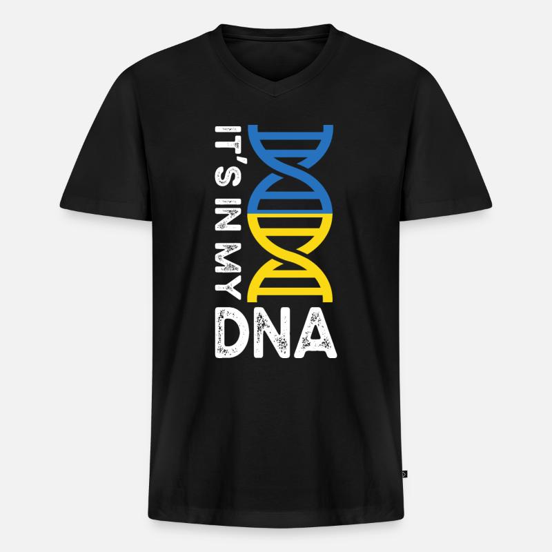 Ukraine - Männer Premium Bio T-Shirt mit V-Ausschnitt - Schwarz