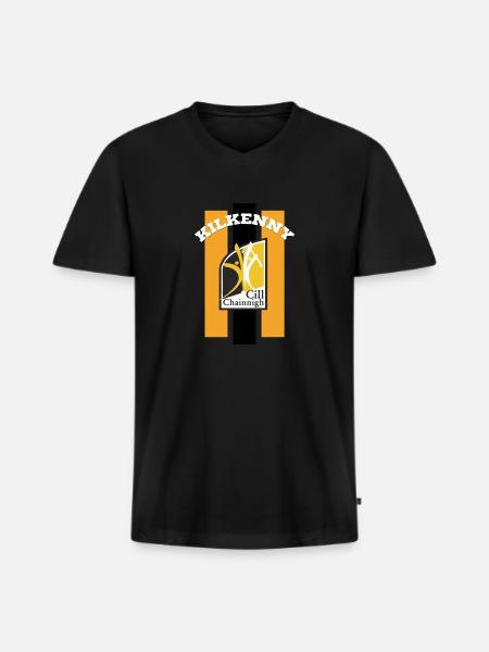 Kilkenny Hurling - Men's Premium Organic T-shirt with V-neck - black