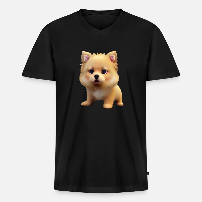 Chien Eurasier - Eurasier - T-shirt encolure en V Premium bio Homme - noir