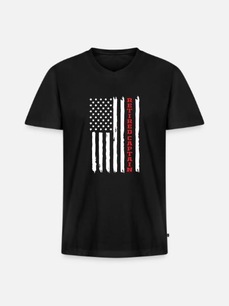 Retraité Retraité Retraité - T-shirt encolure en V Premium bio Homme - noir
