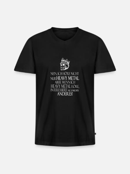Heavy Metal Musik - Männer Premium Bio T-Shirt mit V-Ausschnitt - Schwarz