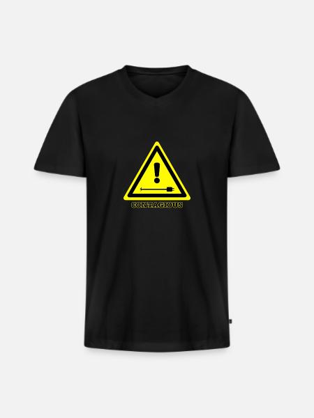 Ansteckend joke (EN) - Männer Premium Bio T-Shirt mit V-Ausschnitt - Schwarz