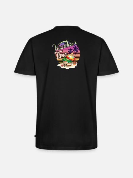 Lässiger Urlaubssommer Motiv - Männer Premium Bio T-Shirt mit V-Ausschnitt - Schwarz