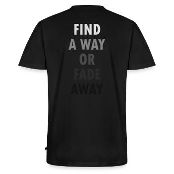 Trouver un moyen ou disparaître - T-shirt encolure en V Premium bio Homme - noir - Dos - Nico (187cm)